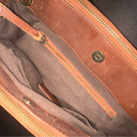 Alba bag Classic brown Leather zippy work tote - Picture 7 of 16